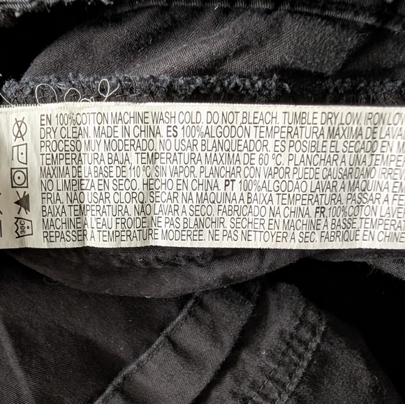 Black Cargo Pants Y2K Streetwear Utility Model Off Duty Cotton Techwear Grunge S - Picture 15 of 15